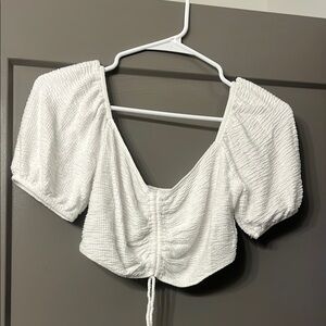 White crop top